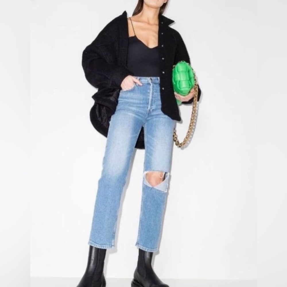 RE/DONE 70S HIGH-RISE STOVE PIPE JEANS 24